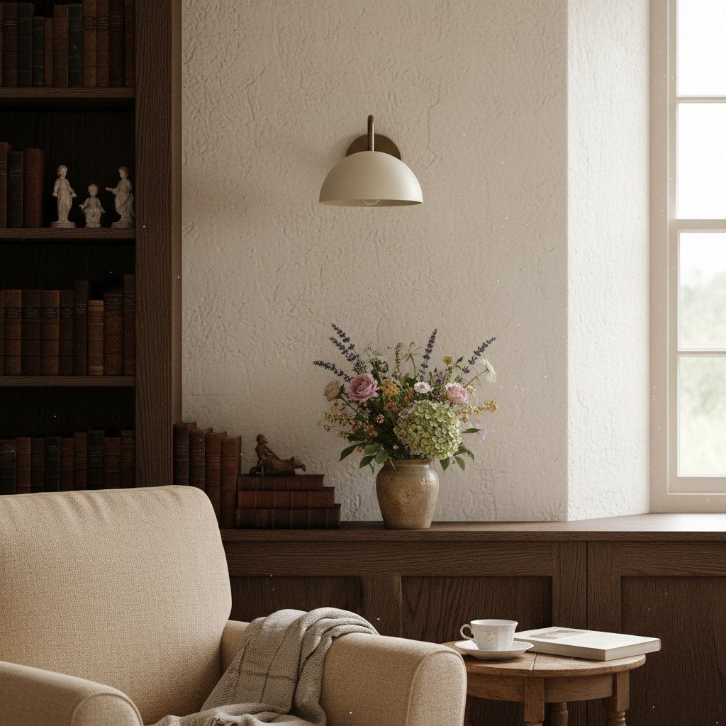 Curva Metal  Industrial Wall Sconce - Curved Brass Arm - Hammered Dome Light Fixture