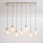 Load image into Gallery viewer, Talvior Luminous Geometric 7-Light Faceted Glass Chandelier
