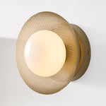 Load image into Gallery viewer, Elorina Sconce Wall Light - Textured Metal or Glass Shade
