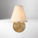 Load image into Gallery viewer, Fibura Sleek Metal Linen Shade Wall Light - Wall-Mounted Art
