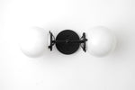 Load image into Gallery viewer, Lumio Globe Art Deco Vanity Light -  Opal Globe Bathroom Sconce
