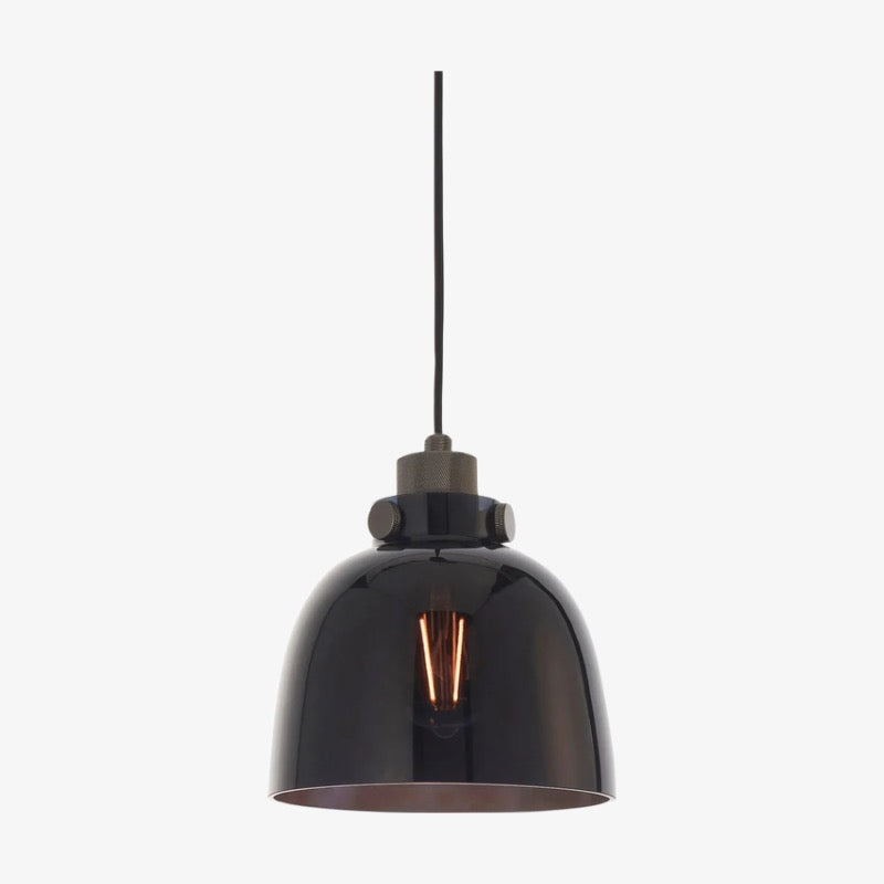 Readium getintelde glazen hanglamp - minimalistische koepelkap verstelbaar voor keukeneiland en eetkamer