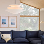 Load image into Gallery viewer, Solivara Pendant – Linen Pendant Light – Layered Shade
