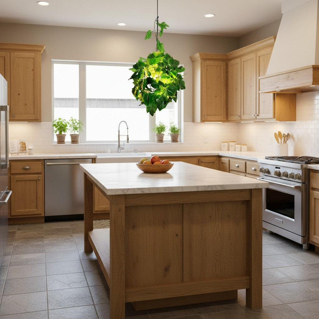 Boltvein Natuurlijke Geïnspireerde Hanglamp - Botanisch-Industriële Fusie Ontwerp voor Modern Interieur U24