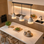 Cargar imagen en el visor de la Galería, Grey Stone Pendant Light with Paper Diffuser