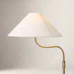 Load image into Gallery viewer, Fibura Elegant Floor Lamp Linen Shade Champagne Bronze – Add Warmth
