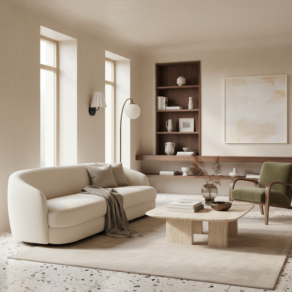 Ruffmeto Stoffen Wandkandelaar – Met geplooide details op een Sculpturaal Metalen Frame voor Studiekamer of Gang