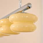 Afbeelding laden in galerijweergave, Cream layered glass shade close view