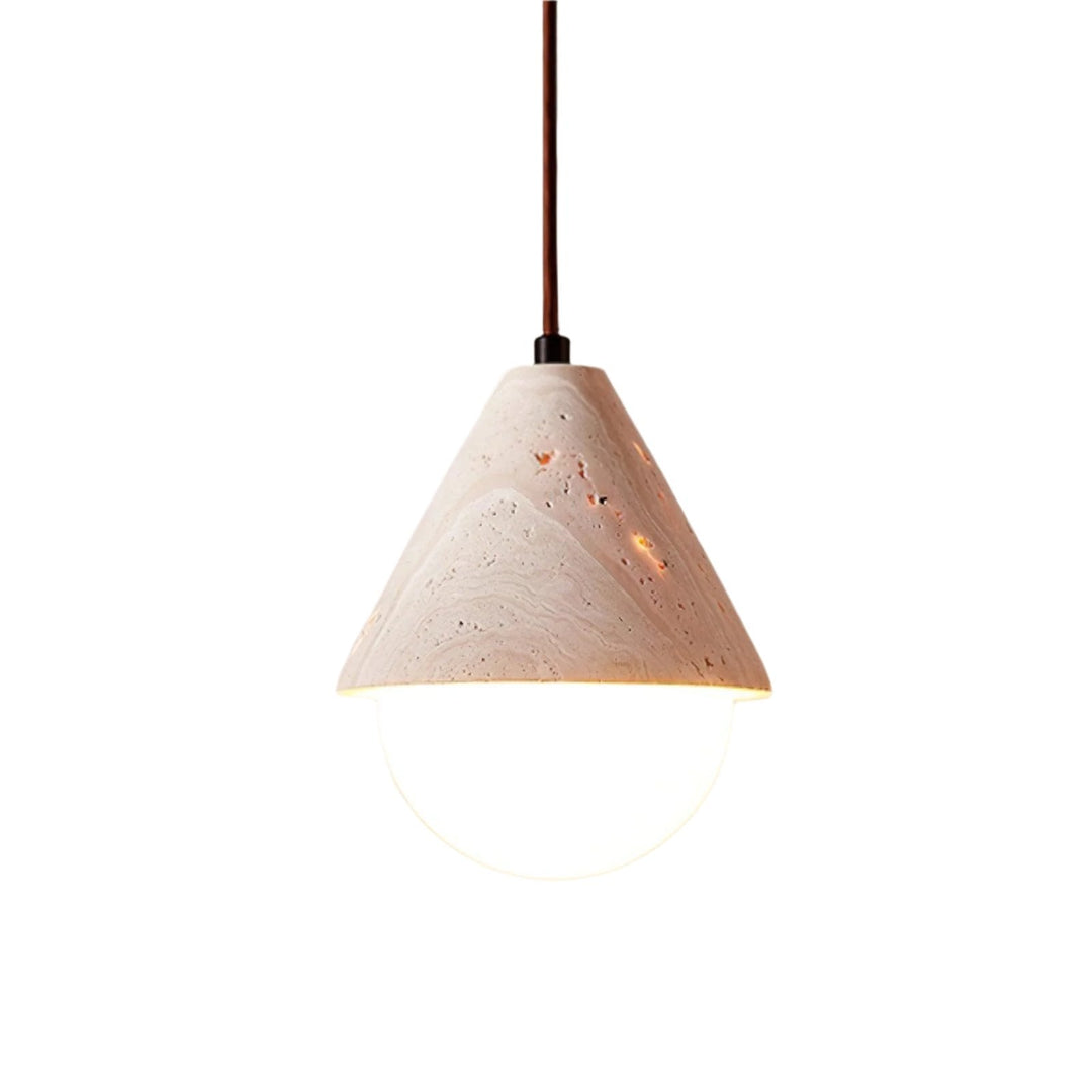 Lampa Wisząca z Trawertynu