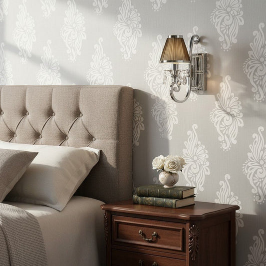 Aplique de Pared de Cristal de Lujo Talonis – Marco con Acabado en Cromo para Dormitorios y Decoración del Hogar