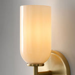 Bild in der Galerieansicht laden, Vega Glas 2-Licht-Wandleuchte mit Champagner-Glasschirmen - Moderne Metallrahmen-Wandlampe für Badezimmer &amp; Flur