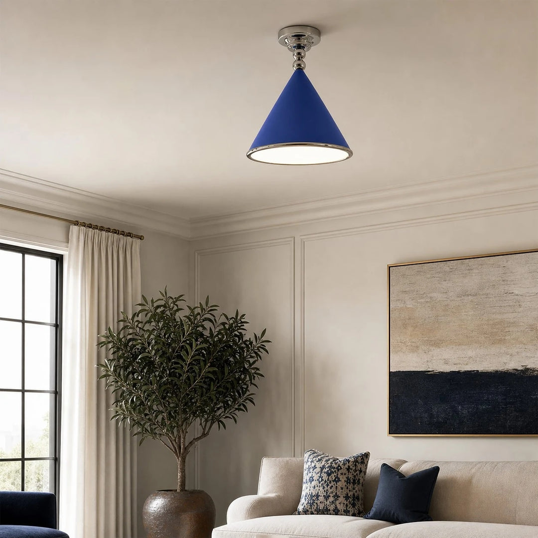 Room scene, blue shade