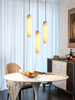 Load image into Gallery viewer, Alabaster Flute Pendant Light