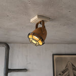 Cargar imagen en el visor de la Galería, Rust adjustable ceiling spotlight casting a warm GU10 beam