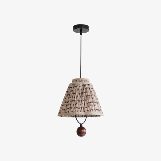Lámpara colgante decorativa de tela floral Solmire – Lámpara colgante con acento metálico para sala de estar y comedor