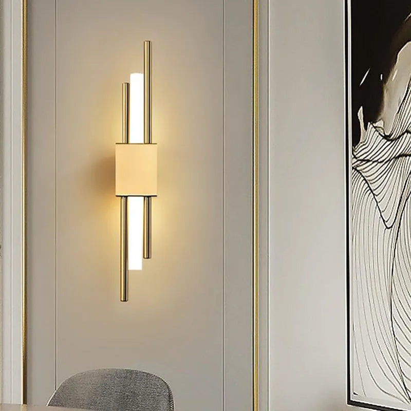LuminArt - Luz LED Estilizada Negro/Oro