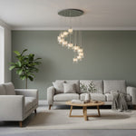 Afbeelding laden in galerijweergave, Glomara Gesculpteerde Metalen Hanglamp – Overgangs Wandlamp Sfeerverlichting voor Slaapkamers en Entrees