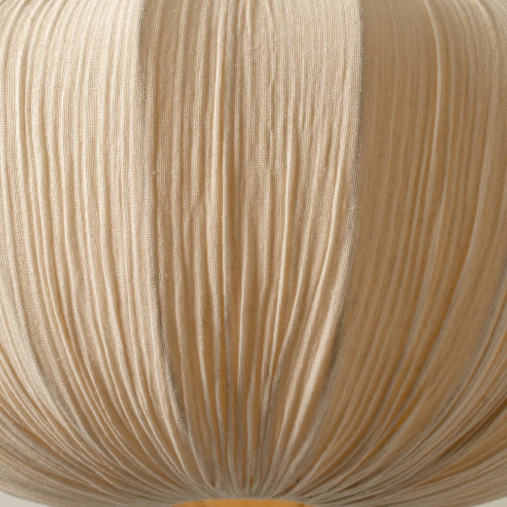 Linbron Hanglamp – Zachte Linnen Kap en Gebogen Frame Moderne Lamp voor Eetkamer