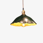 Cargar imagen en el visor de la Galería, Green leather pendant lamp product view