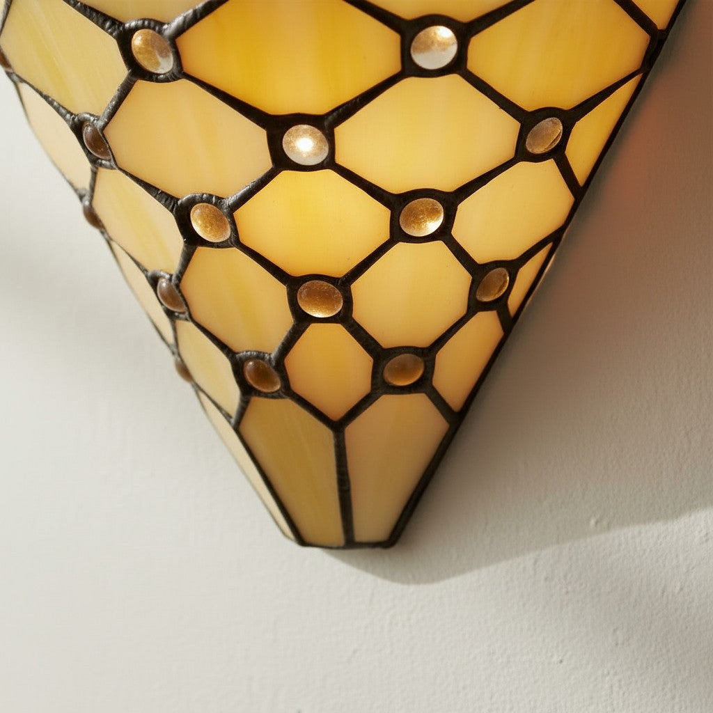 TF Pearl Elegante glazen wandlamp – wandkandelaar voor lounge, slaapkamer of gang