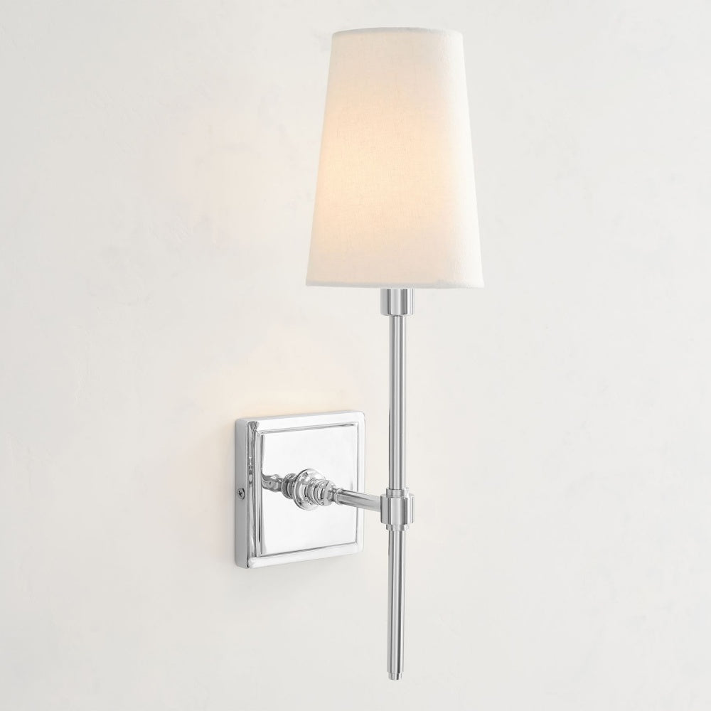 Derlina White Linen Shades Wall Lamp – Retro Metal Multi-Head Lighting Fixture