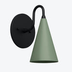 Load image into Gallery viewer, Curva Metal Cone Shade Sconce – Vintage Brass Wall Light for Entryway or Stairwell