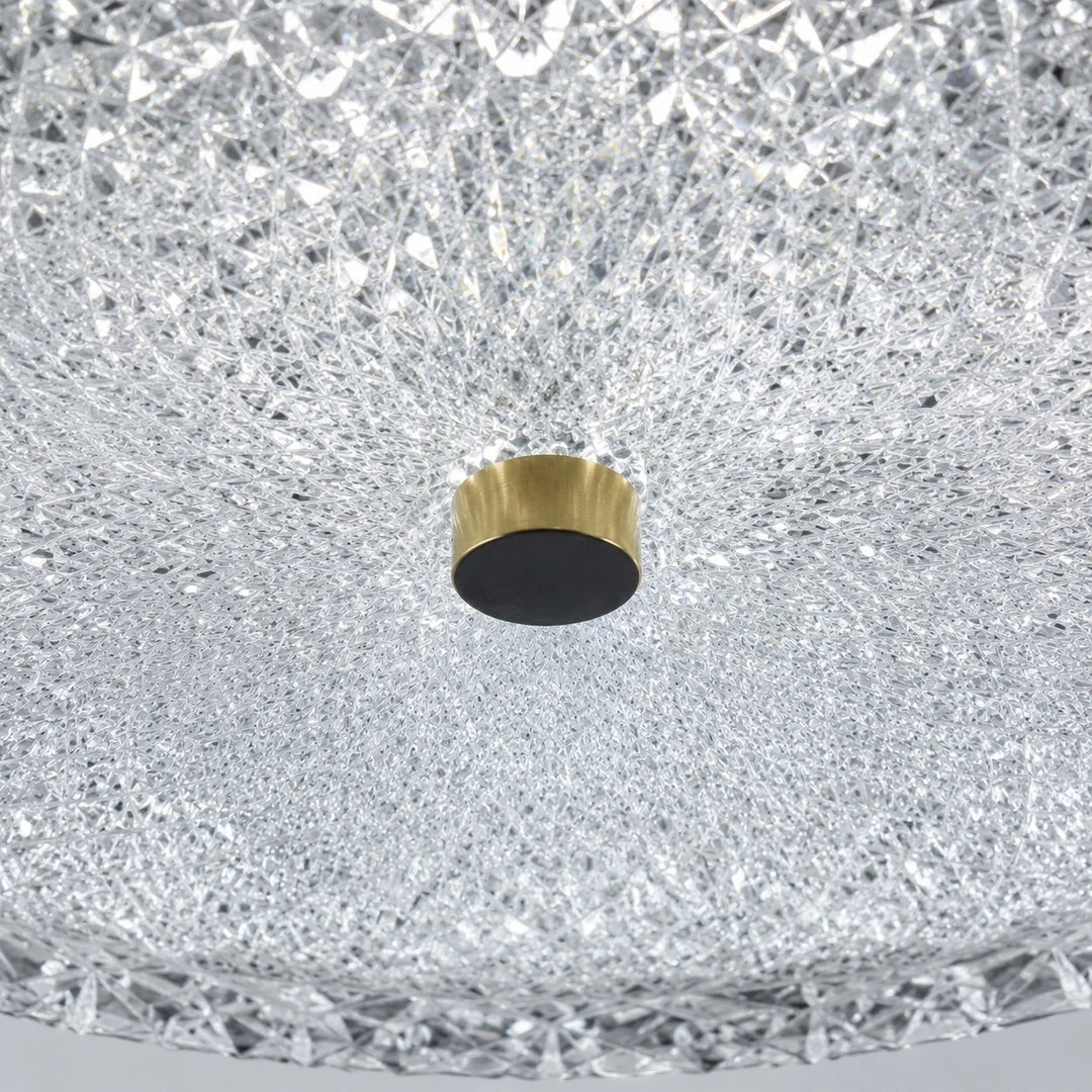 Modern Cut Glass Flush Mount Ceiling Light