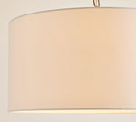 Load image into Gallery viewer, Dumora Iron Linen Drum Pendant - Vintage Brass Hanging Ceiling Light
