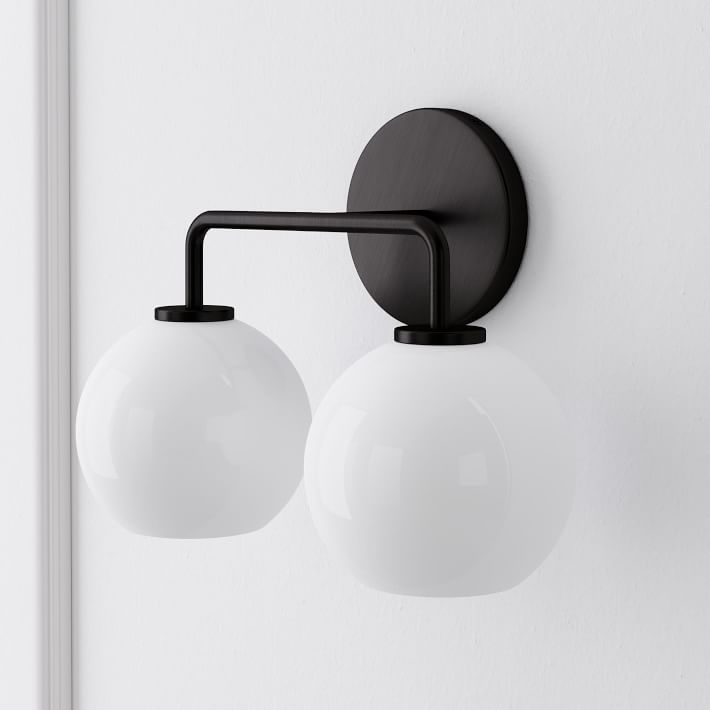 Selvion Artistic Globe Sconce Light - Handcrafted Glass Sculptural Wall Fixture