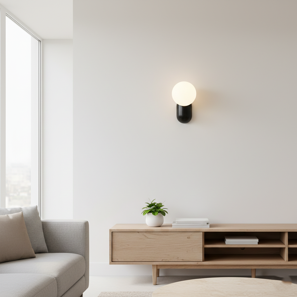 Luz de Pared de Orbe de Vidrio Nórdico Luma