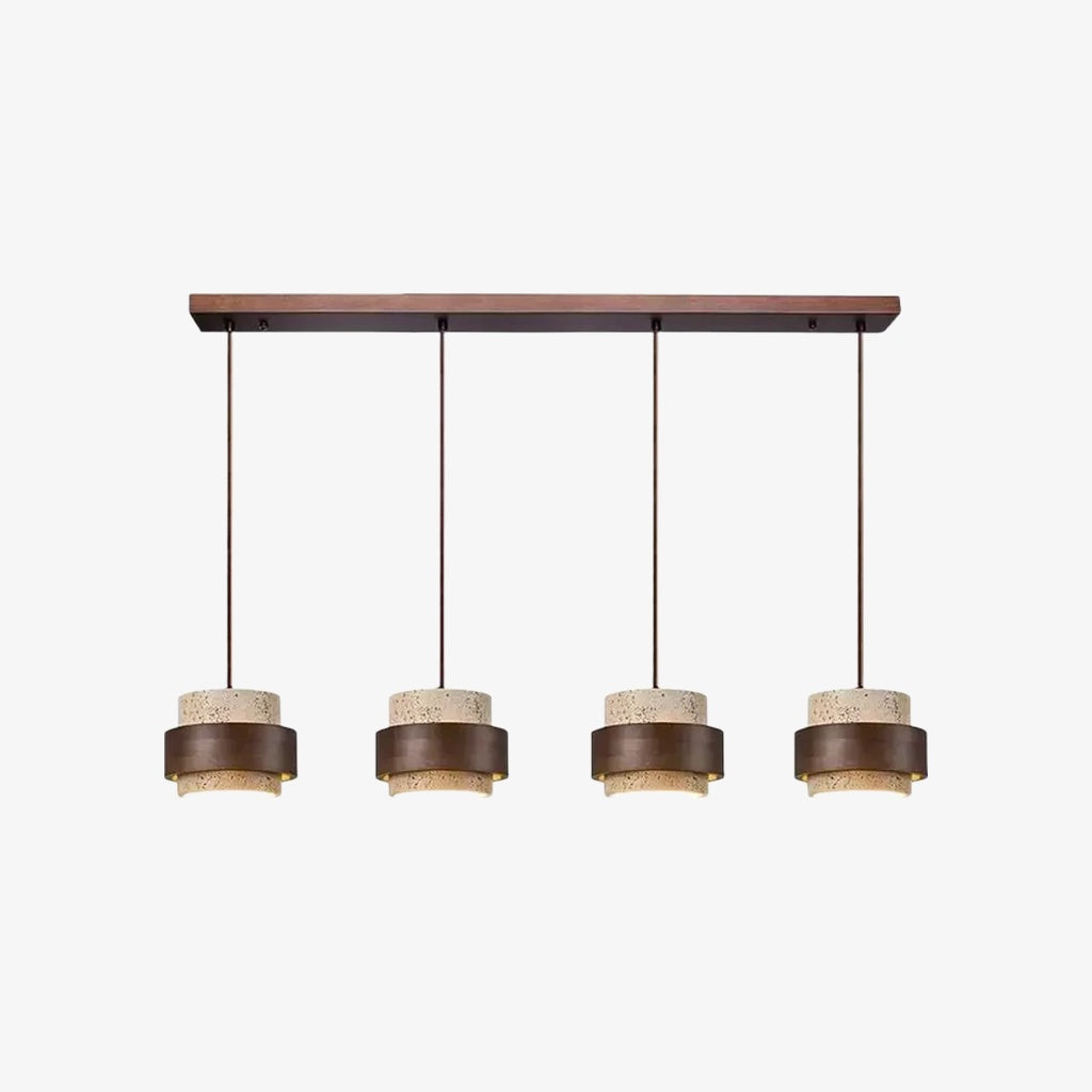 Aksel Vintage cilindervormige travertijn hanglamp