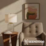 Load image into Gallery viewer, Bravira Ribbed Glass Table Lamp - Modern Lighting with Linen Shade
