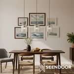 Load image into Gallery viewer, Bravira Ribbed Glass Pendant Light - Elegant Kitchen Island Lamp
