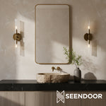 Load image into Gallery viewer, Bravira Ribbed Glass Wall Lamp - Tube Metal Light in Classic Finishes
