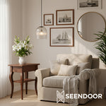 Load image into Gallery viewer, Bravira Ribbed Glass Pendant Light - Elegant Kitchen Island Lamp
