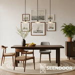 Load image into Gallery viewer, Bravira Ribbed Glass Pendant Light - Elegant Kitchen Island Lamp
