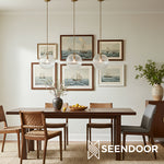 Load image into Gallery viewer, Bravira Ribbed Glass Pendant Light - Elegant Kitchen Island Lamp
