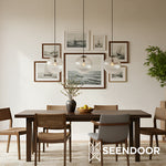 Load image into Gallery viewer, Bravira Ribbed Glass Pendant Light - Elegant Kitchen Island Lamp
