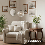 Load image into Gallery viewer, Bravira Ribbed Glass Pendant Light - Elegant Kitchen Island Lamp
