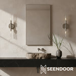 Load image into Gallery viewer, Bravira Ribbed Glass Wall Lamp - Tube Metal Light in Classic Finishes
