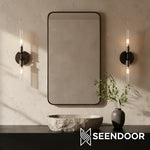 Load image into Gallery viewer, Bravira Ribbed Glass Wall Lamp - Tube Metal Light in Classic Finishes
