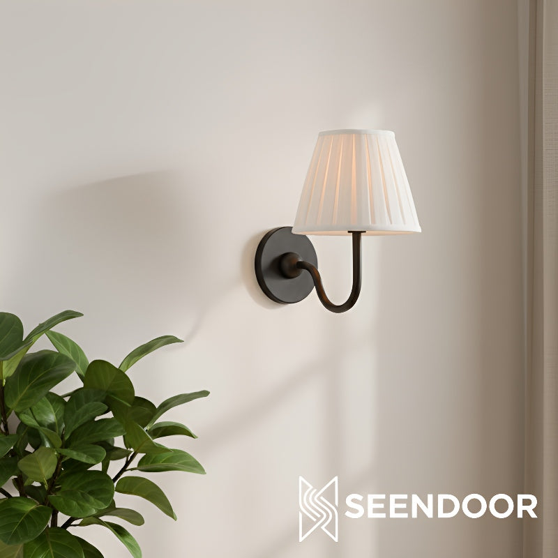 Luvora Textured Fabric Multi-Head Wall Light for Hallway & Bedroom