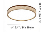 Load image into Gallery viewer, Torvella Round Ceiling Light Sculptural Disc Flush Mount - Modern Natural Bedroom Lighting