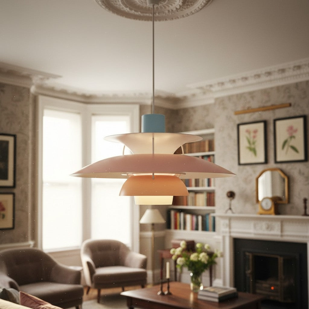 Lampada a sospensione Danish Design – Design nordico scandinavo multicolore per sala da pranzo e soggiorno N38