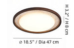 Load image into Gallery viewer, Torvella Round Ceiling Light Sculptural Disc Flush Mount - Modern Natural Bedroom Lighting
