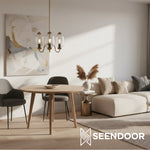 Load image into Gallery viewer, Eloise Vintage Glass Chandelier - Milk Glass Home Accent
