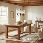 Load image into Gallery viewer, Eloise Vintage Glass Chandelier - Milk Glass Home Accent
