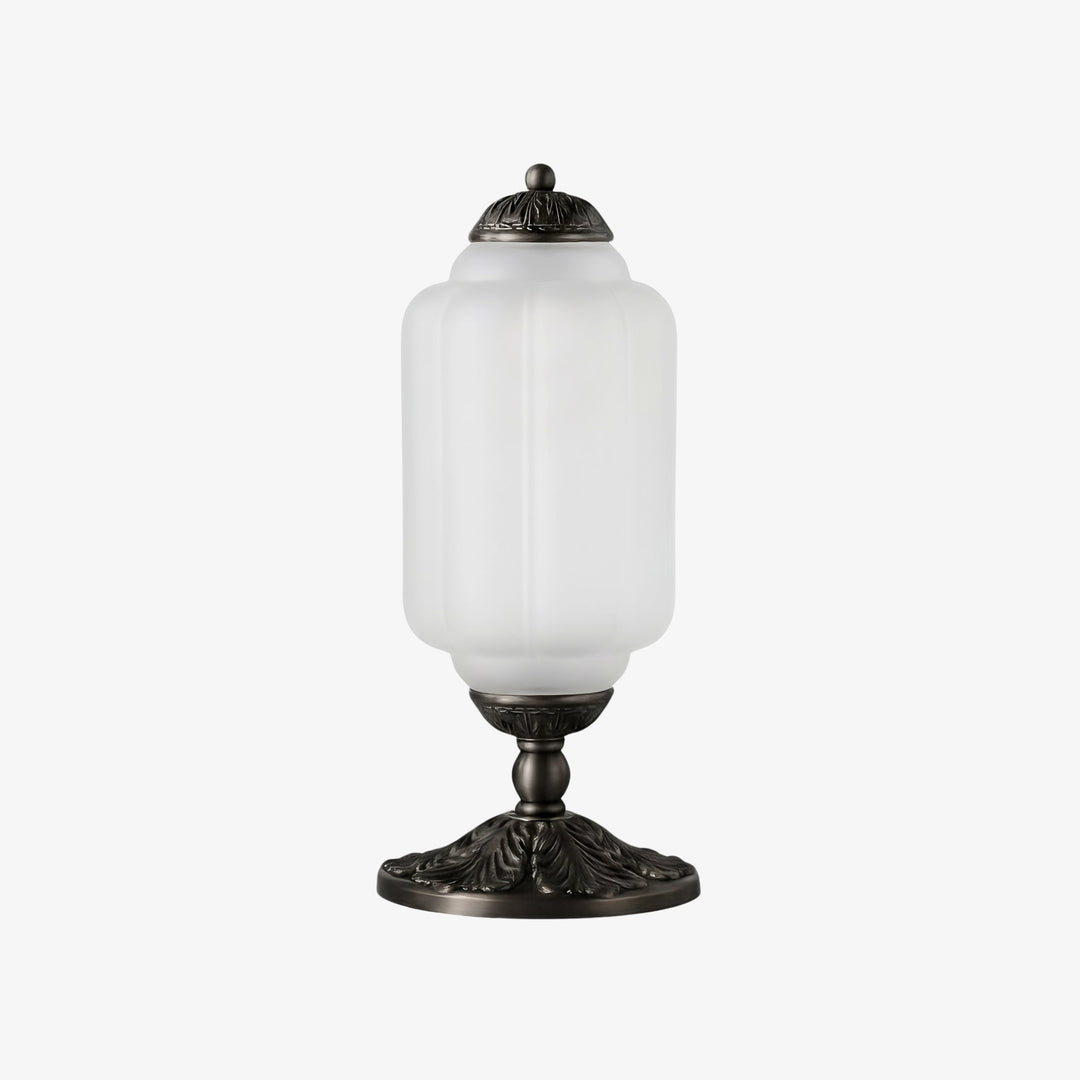 Lámpara de Mesa Retro Eloise de Vidrio Lechoso para Decoración de Dormitorio