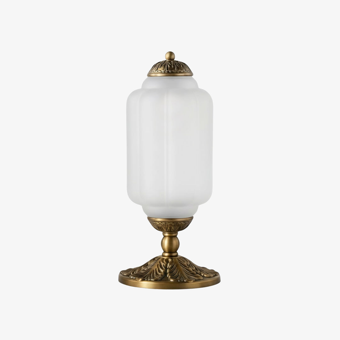Lámpara de Mesa Retro Eloise de Vidrio Lechoso para Decoración de Dormitorio