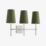 Carica l'immagine nella visualizzazione Galleria, Lampada da Parete con Paralumi in Lino Bianco Derlina – Lampada Retrò Multi-Testa in Metallo